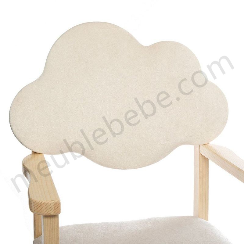 Chaise pour enfant avec dossier nuage - Blanc en solde - -1
