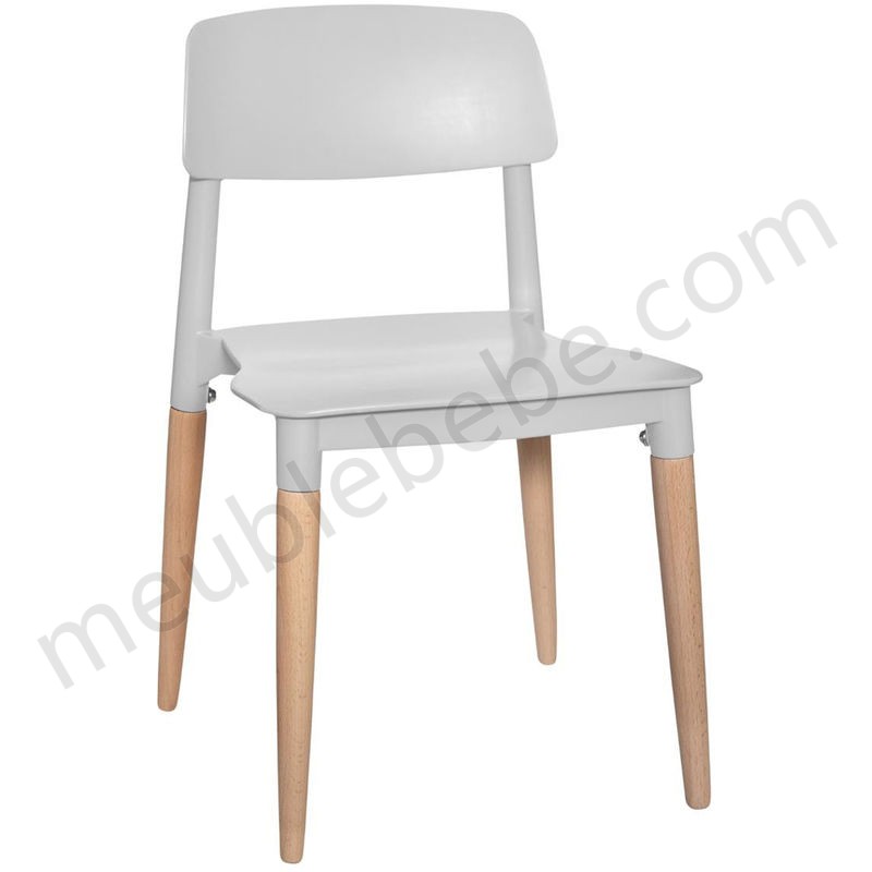 Chaise design pour enfant coloris gris - L.31 x l.32,5 x H.52 cm -PEGANE- ventes - -0