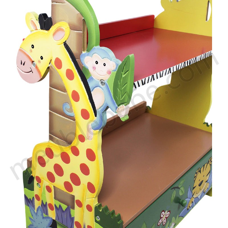 Bibliothèque enfant Sunny Safari en bois pour rangement de livres jouets W-8268A en solde - -4