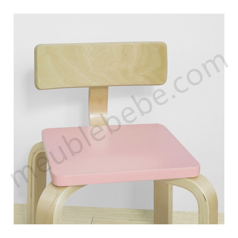 Chaise pour Enfant en Bois Bouleau Chaise Enfant Confortable avec Dossier Tabouret,SoBuy KMB29-P ventes - -3