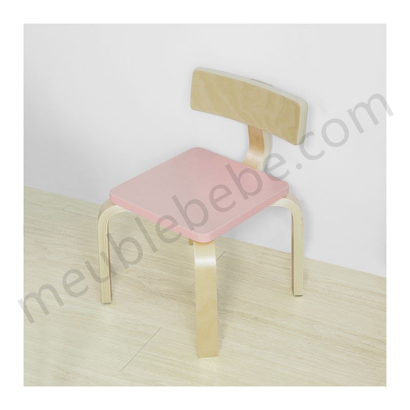 Chaise pour Enfant en Bois Bouleau Chaise Enfant Confortable avec Dossier Tabouret,SoBuy KMB29-P ventes - -4