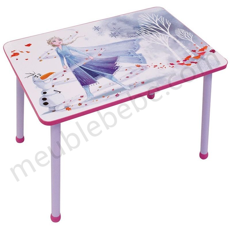 Ensemble table 2 chaises La Reine des Neiges 2 Disney Elsa et Olaf violet en solde - -1