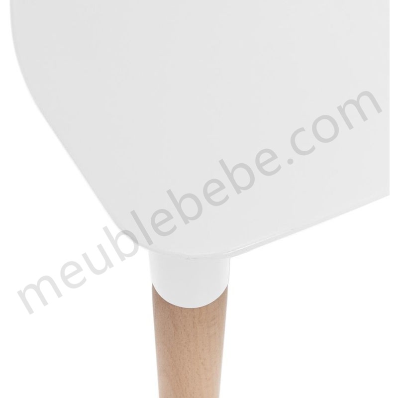 Chaise design pour enfant coloris blanc - L.31 x l.32,5 x H.52 cm -PEGANE- ventes - -1