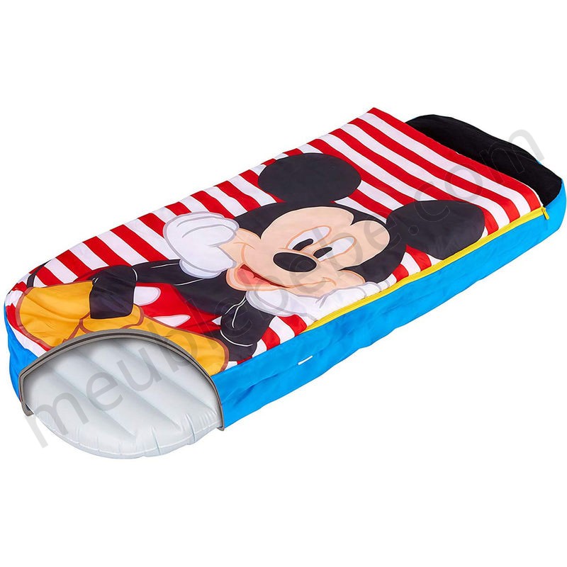 Lit gonflable Mickey Mouse pour enfants avec sac de couchage intégré - Dim : H.62 x L.150 x P.20cm -PEGANE- ventes - -2