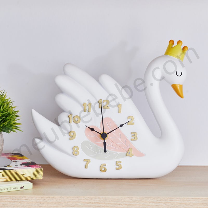 Fantasy Fields enfant Swan Lake horloge pendule bois décor fille bébé TD-12805A ventes - -0