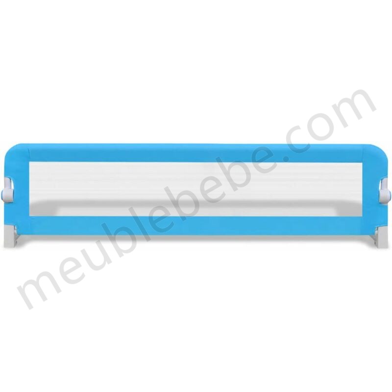 Barrière de lit pour enfants 150 x 42 cm Bleu en solde - -2