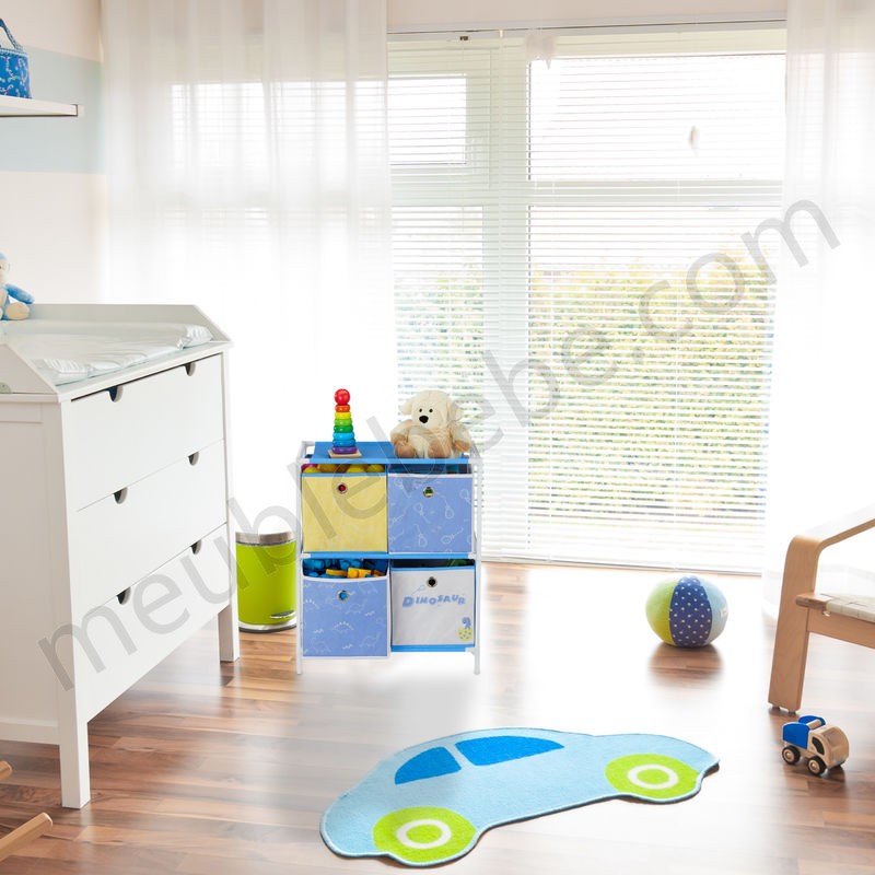 elaxdays Etagère enfant boîtes, rangement jouets, Fillette,design, meuble chambre d'enfants,HlP 62x53x30cm coloré ventes - -1