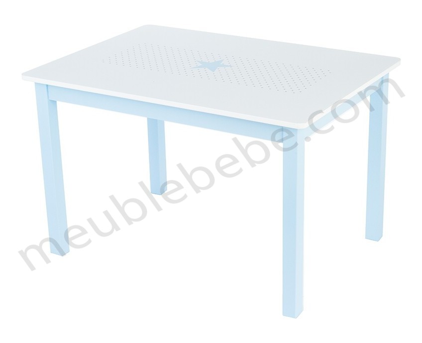 Table pour enfant bleu 55 x 77 cm Atmosphera - Bleu Argent en solde - -0