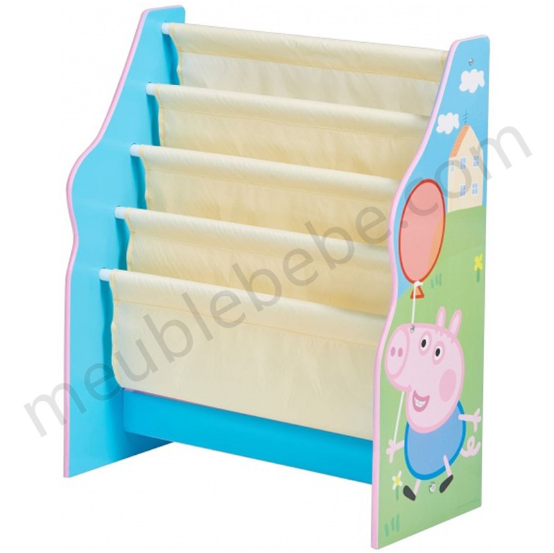 Bibliothèque enfant motif Peppa Pig - Dim : H60 x L51 x P23 cm -PEGANE- ventes - -1