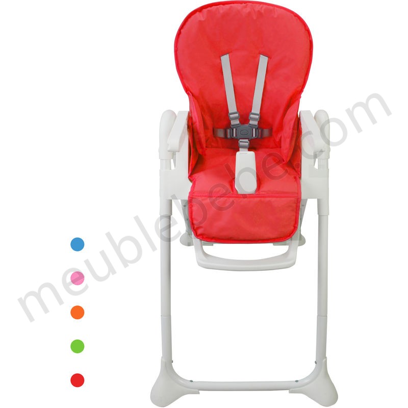 Chaise Pliante pour Bébé, Chaise Haute pour Bébé, Rouge, Taille déployée: 105 x 89 x 56 cm en solde - -1