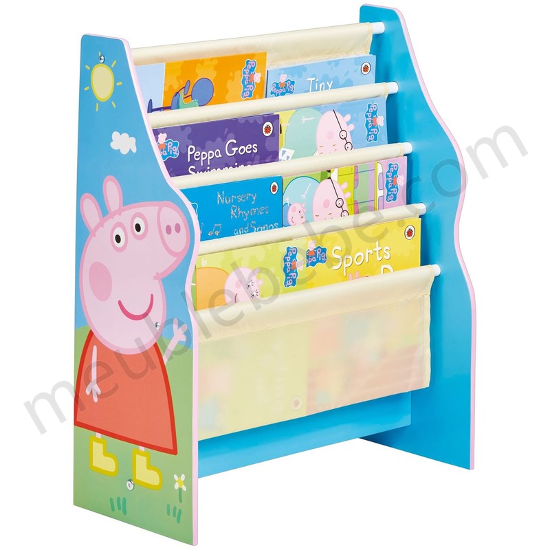 Bibliothèque enfant motif Peppa Pig - Dim : H60 x L51 x P23 cm -PEGANE- ventes - -0