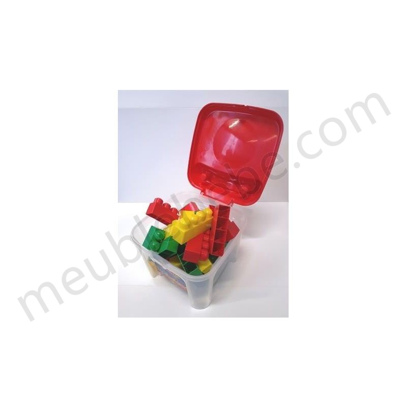 Fauteuil coffre rouge avec briques Petit Pouce Factory ventes - -2