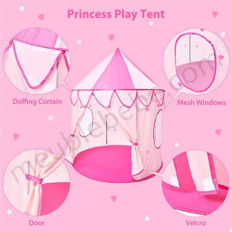 Tente De Jeu Pliable Tente Princess pour enfant en solde - -2