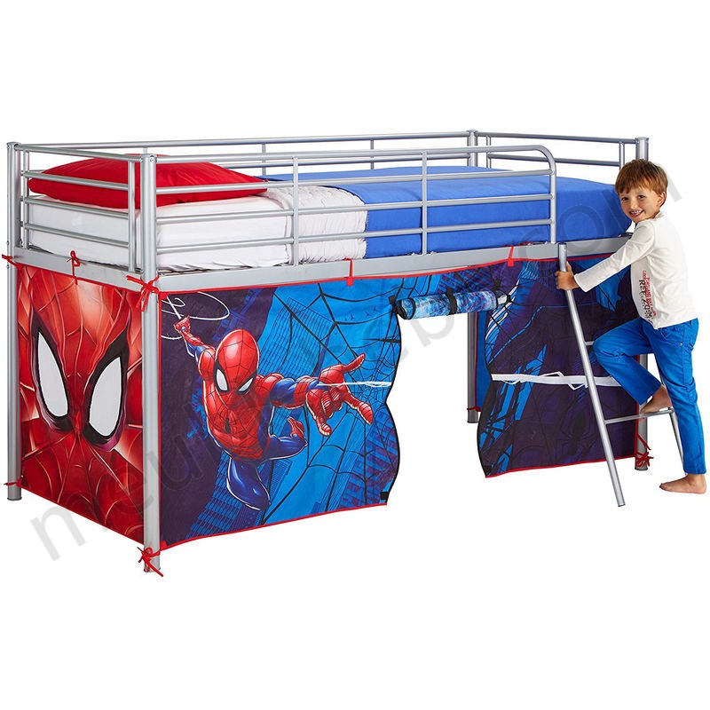 Kit en tissu Spider-Man de Marvel pour décorer un lit surélevé ventes - -1