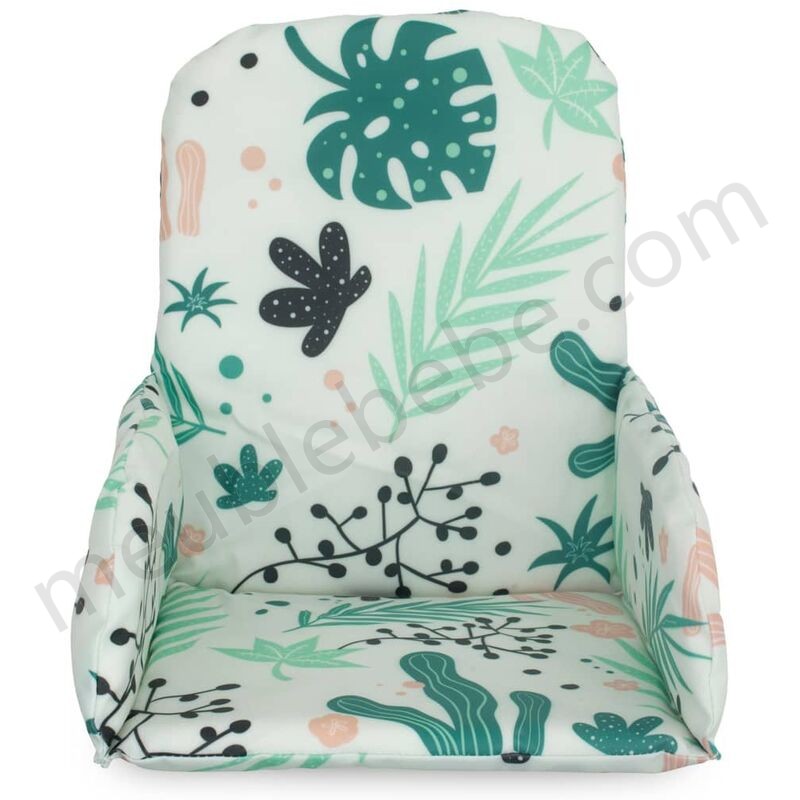 Jollein Coussin de chaise haute Feuilles Vert en solde - Jollein Coussin de chaise haute Feuilles Vert en solde