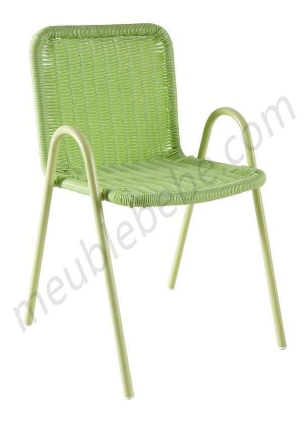 Chaise enfant en polyrésine et métal laqué verte ventes - Chaise enfant en polyrésine et métal laqué verte ventes