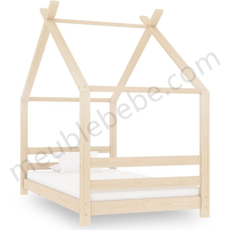 Cadre de lit d'enfant Bois de pin massif 80x160 cm ventes - Cadre de lit d'enfant Bois de pin massif 80x160 cm ventes