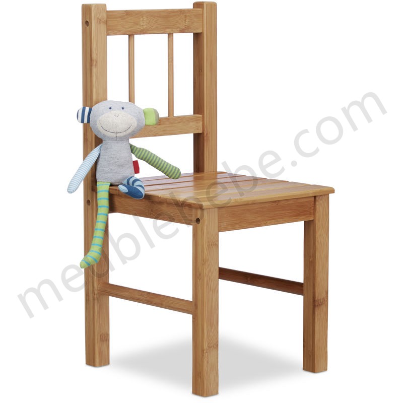 Petite chaise enfant en bambou chaise déco pour plantes ou fleurs HxlxP: 57 x 27 x 29 cm, nature en solde - Petite chaise enfant en bambou chaise déco pour plantes ou fleurs HxlxP: 57 x 27 x 29 cm, nature en solde