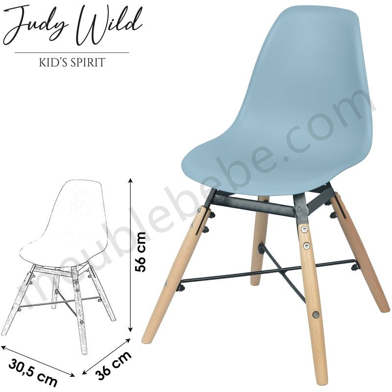 Chaise Bleu pour enfant Judy Wild en solde - Chaise Bleu pour enfant Judy Wild en solde