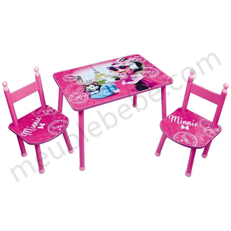 Ensemble table et chaises Minnie Disney en solde - Ensemble table et chaises Minnie Disney en solde