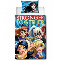 Parure de lit réversible Dc Comics - modèle Katana, Wonder Woman, Supergirl, Harley Quinn et Batgirl ventes