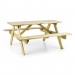 Blumfeldt Table de pique-nique avec banc meuble jardin pour enfants - bois en solde - 0