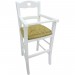 Chaise haute, chaise, tabouret de table en bois laque blanc pour bebe en bois massif en solde