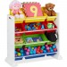 Etagère pour enfants, avec 12 boîtes rangement, pour jouets, fillettes et garçons, HlP: 90x88,5x37 cm, coloré en solde