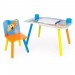 Bureau table à dessin pour enfant avec chaise + rouleaux papier motif mer - noir en solde - 0