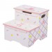 Marchepied enfant siège banc pour décor chambre enfant bébé fille rose blanc Swan Lake TD-12719A ventes - 1