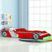 Hommoo Lit voiture de course pour enfants avec LED 90 x 200 cm Rouge HDV10175 ventes