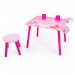 Ensemble table et chaise enfant pour loisirs créatifs Coloris Rose en solde