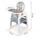 MSTORE | Chaise haute 2en1 évolutive bébé/enfant | À partir de 6 mois | Petite chaise + table | Harnais 5 points | Gris - Gris en solde - 4
