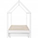 Lit Enfant Design Maison Cadre Structure Lit Bois Blanc Avec 2 Tiroirs 206 x 98 x 150 cm Blanc ventes - 3