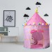 Tente pour enfant en forme de château Tente de jeu pour enfants Tente enfant de maison Princess rose en solde - 2