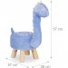 tabouret d'animal pour enfants, revêtement en peluche, siège d'enfants, motif animalier, dinosaure, bleu en solde - 3