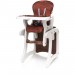 Confortable chaise haute / table enfant FASHI 2en1 | max 15kg | marron - marron en solde