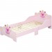 Lit enfant - lit d'enfant design princesse motif couronne - sommier à lattes inclus - MDF contre-plaqué rose en solde