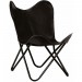 Hommoo Chaise papillon Noir Taille pour enfants Cuir véritable HDV12316 ventes - 0