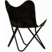 Hommoo Chaise papillon Noir Taille pour enfants Cuir véritable HDV12316 ventes - 2