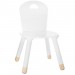 lot de 2 Chaises douceur blanc pour enfant en bois - Dim : L28x l50 x H28 cm en solde