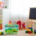 Caisse à jouets pliant, Motif, boîte de rangement avec espace & couvercle, rembourré, 34 x 49 x 31 cm, vert ventes - 1