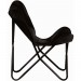 Hommoo Chaise papillon Noir Taille pour enfants Cuir véritable HDV12316 ventes - 4