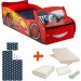 Pack complet Premium Lit Flash McQueen avec Pare-Brise Lumineux = Lit + Matelas & Parure + Couette + Oreiller Cars Disney ventes