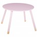 Table douceur rose pour enfant en bois Ø60cm - Rose en solde