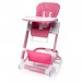 chaise haute très tendance HICON cuir écologique | max 15 kg | rose - rose en solde