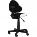 Chaise de bureau pour enfant ALONDRA fauteuil pivotant avec hauteur réglable, revêtement en mesh noir/blanc en solde - 2
