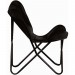 Topdeal VDTD12316_FR Chaise papillon Noir Taille pour enfants Cuir véritable ventes - 4