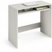 Bureau avec étagère fixe sous la table, effet bois poli blanc, 79 x 78 x 43 cm. en solde