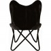 Hommoo Chaise papillon Noir Taille pour enfants Cuir véritable HDV12316 ventes - 3